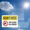 Signmission No Guns Allowed OSHA Security Notice Sign, Vinyl Decal, 10in W x 7in L, 2PK OS-2PACK-SN-D-710-L-11614 - alternate 4